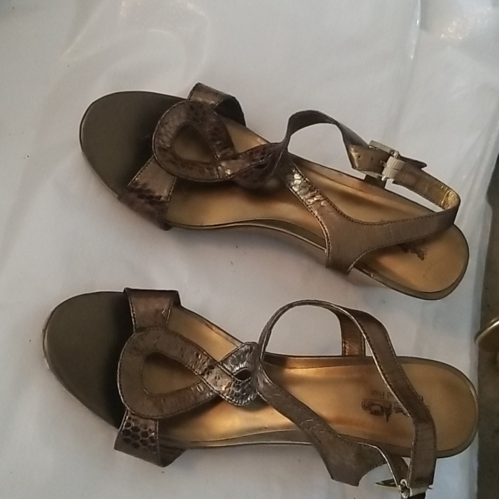 Ladies Bronze Wedges
